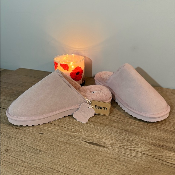 BORN Blush/Soft Pink Leather Slippers, NWT - Picture 4 of 6